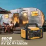 [USA Direct]PYS-PEI 300W/600W/1000W 299,5Wh/655Wh/1024Wh El Feneri Dijital Ekranlı Taşınabilir Açık Hava Güç İstasyonu Yedek Lityum Pil Güç Kaynağı AC/DC/USB/PD Tip-C Çıkışlı Jeneratör Karavan Kamp Seyahat Acil Durum