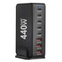 Bakeey YMX-440W 440W 8-Port USB PD Charger 3USB-A+5USB-C PD QC Fast Charging Desktop Charging Station EU Plug US Plug for iPhone 16 16 Pro 15 14 Pro Max for Huawei Mate XT for Xiaomi 15pro for Samsung Galaxy Z Flip6