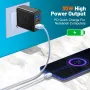PD30W 3 Portlu USB PD Şarj Cihazı 2USB-A+USB-C PD QC3.0 Hızlı Şarj Duvar Şarj Adaptörü AB Fişi ABD Fişi iPhone 16 16 Pro 15 14 Plus 13 12 Xiaomi 15 pro Huawei Mate XT Samsung Galaxy Z Flip6