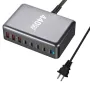 [GaN Tech] Bakeey YMX-440W 440W 8-Port USB PD Charger 3USB-A+5USB-C PD QC Fast Charging Desktop Charging Station EU Plug US Plug for iPhone 15 14 13 Pro for Huawei Nova Flip for Xiaomi MIX Fold4 for MacBook Pro
