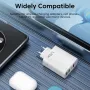 5-Port USB PD Charger 3USB-A+2USB-C PD QC3.0 Fast Charging Wall Charger Adapter EU Plug US Plug for iPhone 15 14 13 Pro for Samsung Galaxy Z Flip6 for Huawei Nova Flip for Xiaomi MIX Fold4
