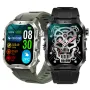 T26LDE 1.96inch HD Screen LED Flashlight bluetooth Call Heart Rate Blood Pressure SpO2 Monitor Sleep Monitoring SOS Emergency Call Women's Health Multi-sport Modes Music Playback IP68 Waterproof Smart Watch