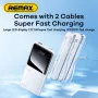 REMAX RPP-680 PD20W+QC22.5W 20000mAh LED Display Power Bank External Battery Power Supply with 1 Input & 3 Outputs Fast Charging for iPhone 15 14 13 Pro for Samsung Galaxy Z Flip6 for Xiaomi Civi 4 Pro for Huawei Nova Flip