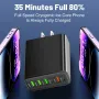 AR-880 3.1A 65W 6 Portlu USB PD Şarj Cihazı 4USB-A+2USB-C Hızlı Şarj Duvar Şarj Adaptörü AB Fişi iPhone 15 14 13 Pro için Huawei Nova Flip için Samsung Galaxy Z Fold 6 için Xiaomi MIX Fold4