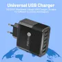 BK304 PD55W 6-Port USB PD Charger 3USB-A+3USB-C PD QC3.0 Fast Charging Wall Charger Adapter EU Plug US Plug for iPhone 16 16 Pro for Samsung Galaxy Z Flip6 for Xiaomi 15pro for Huawei Mate XT