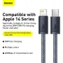 Baseus Dynamic Series PD 20W Typ-C do kabla iP Szybkie ładowanie Transmisja danych Miedziany rdzeń cynowany 1M/2M długości dla iPhone 14 14Pro 14Pro Max dla iPad