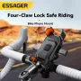 ESSAGER ES-ZJ28 Universal Bike Phone Holder Handlebar/Rearview Mirror Mount Bracket 360° Rotation for 4.7-6.7inch Mobile Phone Stand Shockproof Bracket