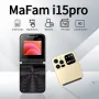 i15 Pro Mini 2G GSM 2.4 Inch Dual SIM Card FM Big Buttons Speed LED Flashlight Foldable Flip Mobile Phone