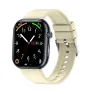 ET587 1.96inch AMOLED Display ECG Function Micro-physical Examination SOS Emergency bluetooth Call Heart Rate Blood Pressure Blood Oxygen Monitor Sleep Body Temperature Measurement Women's Health Multi-sport Modes IP68 Waterproof Smart Watch