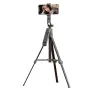 C17 Mobile Selfie Stick with Tripod 360° Rotary AI Facial Tracking Aluminum Alloy Wide Angle Live Broadcast Shooting Camera Three-pin Selfie Stick