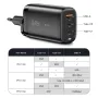 [GaN Tech] Essager 65W 3ポート USB PD 充電器 2Type-C+USB-A PD3.0 QC3.0 急速充電 壁掛け充電器アダプター EUプラグ USプラグ UKプラグ iPhone 13 14 14Pro 14Pro Max Samsung Galaxy S23 Oppo Reno9 Huawei Mate50用