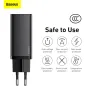 [GaN Tech] Baseus GaN2 Lite 65W 2-Port USB PD Charger USB-A+USB-C PD3.0 QC4+ QC3.0 SCP MTK Fast Charging Wall Charger Adapter EU Plug for iPhone 15 14 13 for Huawei Mate60 Pro for Xiaomi 14pro for Samsung Galaxy S24