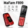 MAFAM F899 2.4 pollici Doppio display 2800mAh FM Vibrazione SOS Torcia veloce Volume alto Telefono cellulare con funzionalità flip