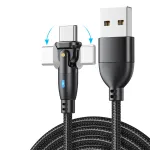 AUFU 3A USB-A to Type-C/iP Cable Fast Charging Data Transmission Copper Core Line 1M/2M Long for iPhone 13 14 14Pro 14 Pro Max for Huawei Mate50 for Xiaomi 13pro for Redmi K60