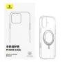 Baseus Transparent Mobile Phone Case with 360° Magnetic Stand Protective Back Shell for iPhone 16 16 Pro 16 Pro Max