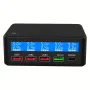 65W 5-Port USB PD Charger 4USB-A+USB-C PD QC3.0 Fast Charging Desktop Charging Station EU Plug for iPhone 15 14 13 for Samsung Galaxy S23 for Huawei Mate60 Pro for Xiaomi 13pro