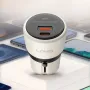 [GaN Tech] LDNIO Q2319 30W 2ポート USB PD 充電器 USB-A+USB-C PD QC3.0 SCP AFC 急速充電ウォールチャージャーアダプター 切り替え可能プラグ Type-C to iP/Type-C/USB-A ケーブル付き