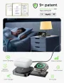 N4 15W Magnetic Wireless Charger Fast Wireless Charging Pad with Stand for Smart Phones for iPhone 16 16 Pro 15 14 13 Pro Max for Huawei Mate XT for Xiaomi 15pro for Samsung Galaxy Z Flip6 for AIrpods for Apple Watch
