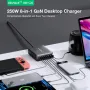 [GaN Tech] Blitzwolf® BW-S26 250W 8-Port USB PD Charger 3USB-A+5USB-C PD3.0 QC3.0 AFC FCP PPS APPLE Fast Charging Desktop Charging Station EU Plug for iPhone 15 14 13 for Samsung Galaxy Z Flip4 for MacBook Pro for Airpods for Apple Watch