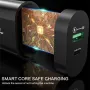 PD36W 2-Port USB PD Charger USB-A+USB-C PD QC3.0 Fast Charging Wall Charger Adapter EU Plug for iPhone 15 14 13 for Huawei Mate60 Pro for Samsung Galaxy S24 for Xiaomi 14pro