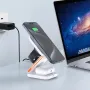 Bakeey 3'ü 1 arada 30W Katlanabilir Kablosuz Şarj Cihazı Hızlı Manyetik Kablosuz Şarj Standı Akıllı Telefonlar için iPhone 15 14 13 Airpods için Apple Watch için