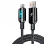 100W USB-A - Type-C デジタルディスプレイケーブル 急速充電 データ転送 錫メッキ銅コアライン 長さ1.2m iPhone 15 15 Plus Samsung Galaxy Z Fli6 Huawei Nova Flip用