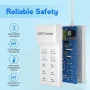 50W 10-Port USB Charger 4USB-A+6USB-C Fast Charging Desktop Charging Station EU Plug US Plug for iPhone 15 14 13 for Samsung Galaxy S24 for Huawei Pura 70 Ultra