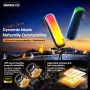 REMAX RB-M13 Bluetooth-högtalare Bärbar RGB-högtalare Dubbla 52 mm element Basmembran 3000 mAh Batteri TWS Stöd FM TF-kort AUX USB Uppspelning Trådlösa utomhushögtalare