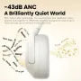 HAYLOU S30 Pro ANC Headset Wireless bluetooth 5.4 Headphone -43dB Active Noise Cancelling Hi-res 40mm Dynamic Driver 360° Spatial Sound 80H Playtime Customized APP Foldable Headphones