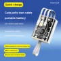 YM-694 20000mAh Power Bank Built-in Three Cables Fast Charging External Battery Power Supply with LED Night Lamp for iPhone 15 14 13 Pro 12 Pro Max for Xiaomi Civi 4 Pro for Samsung Galaxy S24 for Huawei Pura 70 Ultra