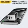 [GaN Tech] ESSAGER ES-CD39 33W 2-Port USB PD Charger USB-A+USB-C QC4.0 PD3.0 PPS FCP AFC iP2.4A Fast Charging Wall Charger Adapter EU Plug US Plug for iPhone 15 14 13 for Huawei Mate60 for Xiaomi 14pro for Oppo Find X7
