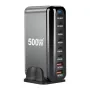 Bakeey YMX-908 500W 8-Port USB PD Charger 2USB-A+6USB-C PD Fast Charging Desktop Charging Station EU Plug US Plug for iPhone 16 15 Pro 14 13 12 Pro Max for Huawei Mate XT for Xiaomi 15pro