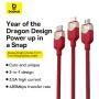 Baseus Dragon Zodiac 3.5A USB-A - Micro/iP/Type-C Kablosu Hızlı Şarj Veri İletimi Bakır Çekirdek Hattı 1.2M Uzunluğunda iPhone 15 15 Plus 14 13 Huawei Mate60 Pro Samsung Galaxy Z Flip4 Xiaomi13pro