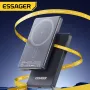 ESSAGER KR-W002 Magnetic Wireless Power Bank 15W 5000mAh External Battery Power Supply with 1 Input & 2 Outputs Fast Charging for iPhone 16 16 Pro 15 14 13 Pro Max for Xiaomi 15 Ultra for Samsung Galaxy S25 Ultra