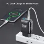 [GaN Tech] Chargeur USB PD USLION BK310 35 W 2 ports USB-A + USB-C PD3.0 QC3.0 SCP FCP AFC Adaptateur de chargeur mural à charge rapide Prise UE pour iPhone 15 14 13 pour Huawei Mate60 Pro pour Xiaomi 14pro pour Samsung Galaxy Z Flip4