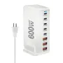 [GaN Tech]Bakeey YMX-600W 600W 8-Port USB PD Charger 5USB-C+3USB-A QC PD3.1 Fast Charging Desktop Charging Station EU Plug US Plug for iPhone 16 16 Pro 15 14 13 Pro Max for Xiaomi 15pro for Samsung Galaxy Z Flip6