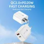PD20W 2-পোর্ট USB PD চার্জার USB-A+Type-C PD QC3.0 ফাস্ট চার্জিং ওয়াল চার্জার অ্যাডাপ্টার EU প্লাগ আইফোন 15 এর জন্য US প্লাগ 14 13 এর জন্য Huawei Pura 70 Ultra এর জন্য Xiaomi Civi4 Pro এর জন্য Samsung Galaxy S24 এর জন্য
