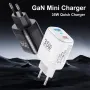 [GaN Tech] Chargeur USB PD USLION BK310 35 W 2 ports USB-A + USB-C PD3.0 QC3.0 SCP FCP AFC Adaptateur de chargeur mural à charge rapide Prise UE pour iPhone 15 14 13 pour Huawei Mate60 Pro pour Xiaomi 14pro pour Samsung Galaxy Z Flip4