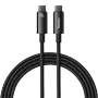 Baseus Tungsten Gold 240W Type-C - Type-C Kablosu PD3.1 Güç Dağıtımı Hızlı Şarj Veri İletimi Kalaylı Bakır Çekirdek Hattı 1M/2M/3M Uzunluğunda Huawei Mate50 için Samsung Galaxy S23 için Oppo Reno9 için Redmi K60 için