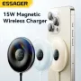 ESSAGER ES-WC10 15W Digital Display Magnetic Wireless Charger Fast Wireless Charging Pad for Smart Phones for iPhone 16 15 14 13 Pro for Huawei Mate XT for Samsung Galaxy Z Fold6 for Xiaomi MIX Fold 4 for Airpods