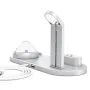 Carregador sem fio Qi 4 em 1, carregador de telefone, carregador de relógio, carregador de fones de ouvido para smartphones com tecnologia Qi, para iPhone, Samsung, Apple Watch, Apple AirPods Pro