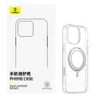 Baseus Transparent Mobile Phone Case with 360° Magnetic Stand Protective Back Shell for iPhone 16 16 Pro 16 Pro Max