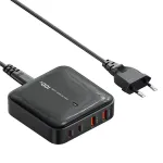 [GaN Tech] Toocki P100BD12C2A0 100W 4-Port USB PD Charger 2USB-C+2USB-A Fast Charging Desktop Charging Station EU Plug US Plug for iPhone 16 15 14 13 Pro for Huawei Mate XT for Xiaomi MIX Fold4 for Samsung Galaxy Z Fold6