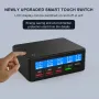 65W 5-Port USB PD Charger 4USB-A+USB-C PD QC3.0 Fast Charging Desktop Charging Station EU Plug for iPhone 15 14 13 for Samsung Galaxy S23 for Huawei Mate60 Pro for Xiaomi 13pro