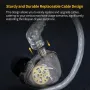 KZ Merga Wired Earphone Double Dynamic Drivers Quad Driver HiFi Bass Tuning Music 3.5mm In-ear Headphone Earbuds