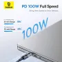 Baseus Display 2 PD100W Type-C থেকে Type-C LED ডিসপ্লে কেবল ফাস্ট চার্জিং ডেটা ট্রান্সমিশন টিন-প্লেটেড কপার কোর লাইন 1M/2M লম্বা iPhone 16 এর জন্য 16 Pro 15 Pro Max Huawei Mate XT এর জন্য Xiaomi 15pro এর জন্য Samsung Galaxy Z Flip6 এর জন্য