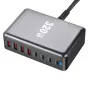 [GaN Tech]Bakeey 320W 8-Port USB PD Charger 4USB-A+4USB-C Fast Charging Desktop Charging Station EU Plug US Plug for iPhone 15 14 13 Pro Max for Samsung Galaxy S24 for Xiaomi Civi 4Pro for Huawei Pura 70 Ultra