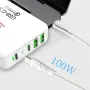 100W 4 Ports PD3. QC3.0 Wall Charger Fast Charging for iPhone 14 14 Plus 14 Pro Max For Samsung Galaxy S22 Z Flip 4 MacBook Pro 16\ For iPad Pro 2021