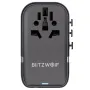 Blitzwolf BW-TA2 5-in-1 Universal Travel Adapter with GaN 100W Fast Charging 2 USB-C 2 USB-A All-in-one Wall Charger for USA EU UK AUS AC Outlet Converter Socket