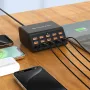 100W 15-Port USB Charger 15xUSB-A Fast Charging Desktop Charging Station EU Plug US Plug for Huawei Pura 70 Ultra for Xiaomi Civi 4Pro for Samsung Galaxy Z Fold6 for iPhone 15 14 13 12 Pro